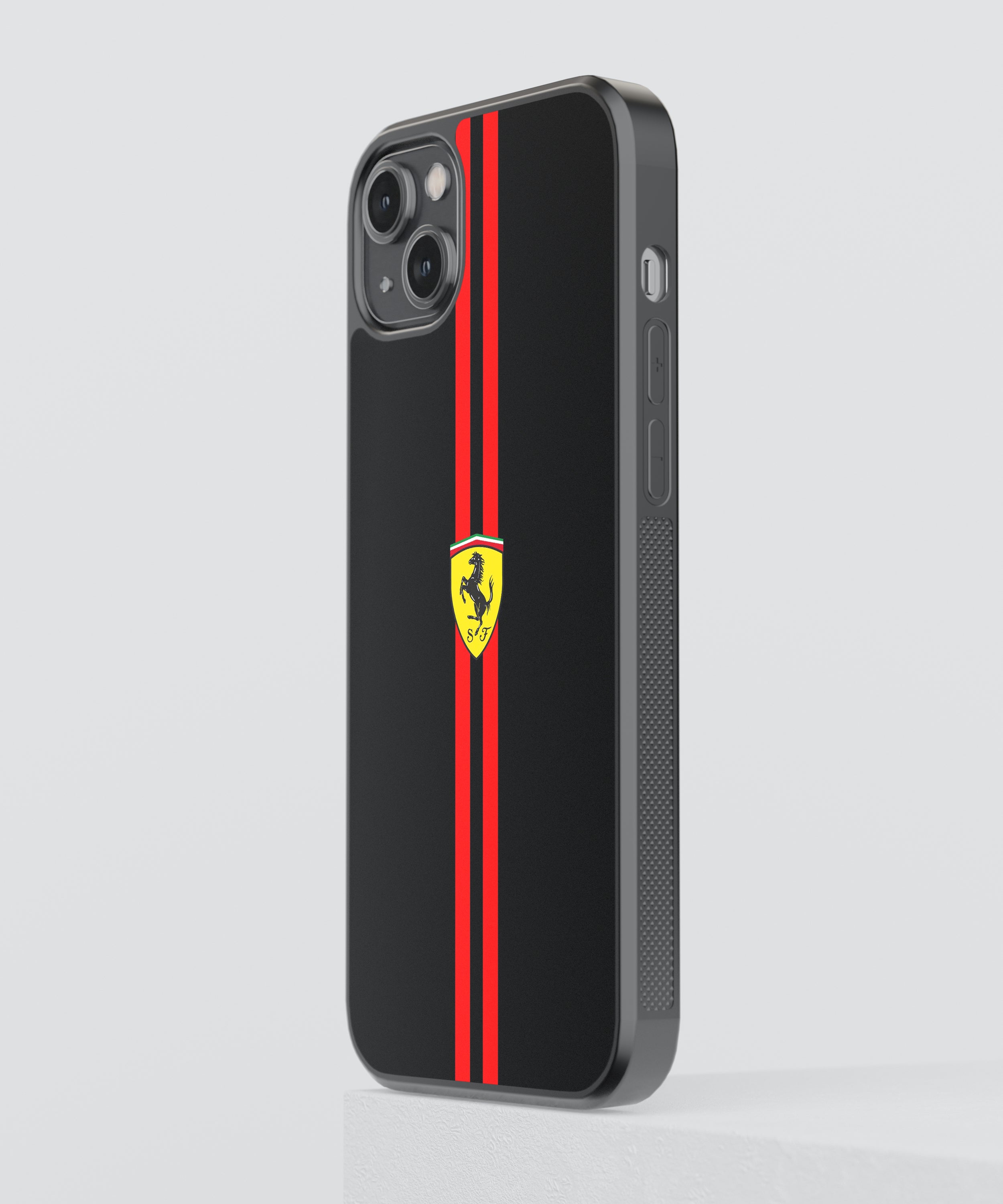 Ferrari Stripes Car Glass Phone Case Cover