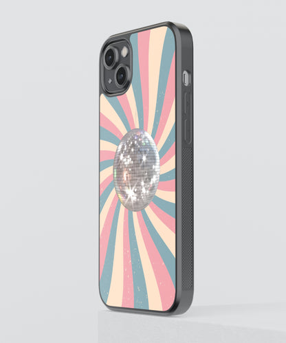 Disco Pattern Glass Phone Case Cover