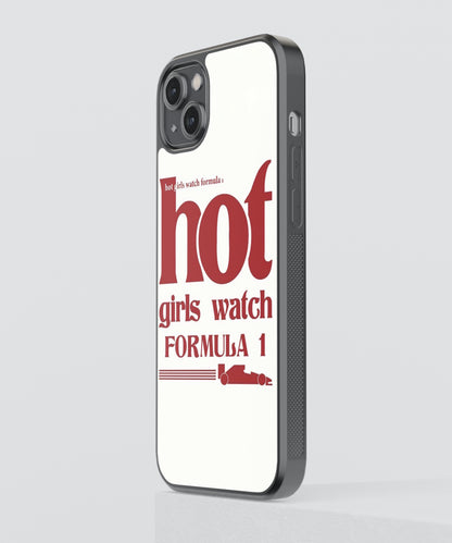 F1 Girls Cars Glass Phone Case Cover