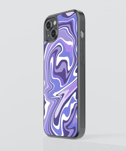 Purple Pattern Abstract Glass Phone Case Cover