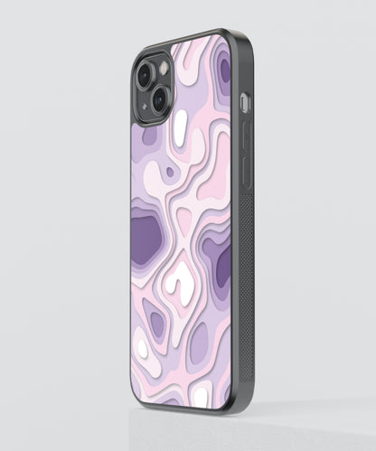 Violet Pattern Abstract Glass Phone Case Cover