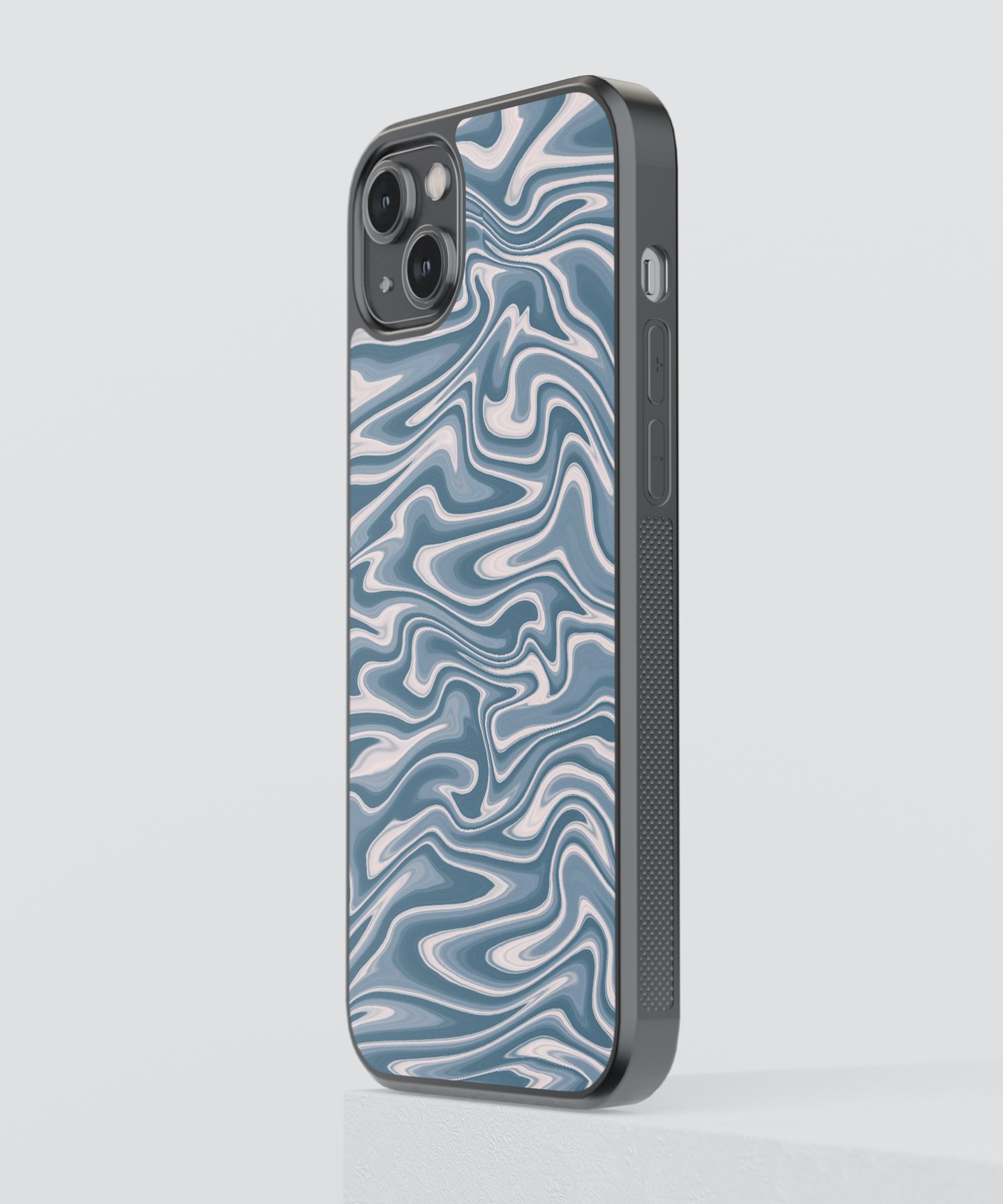 Blue Pattern Abstract Glass Phone Case Cover