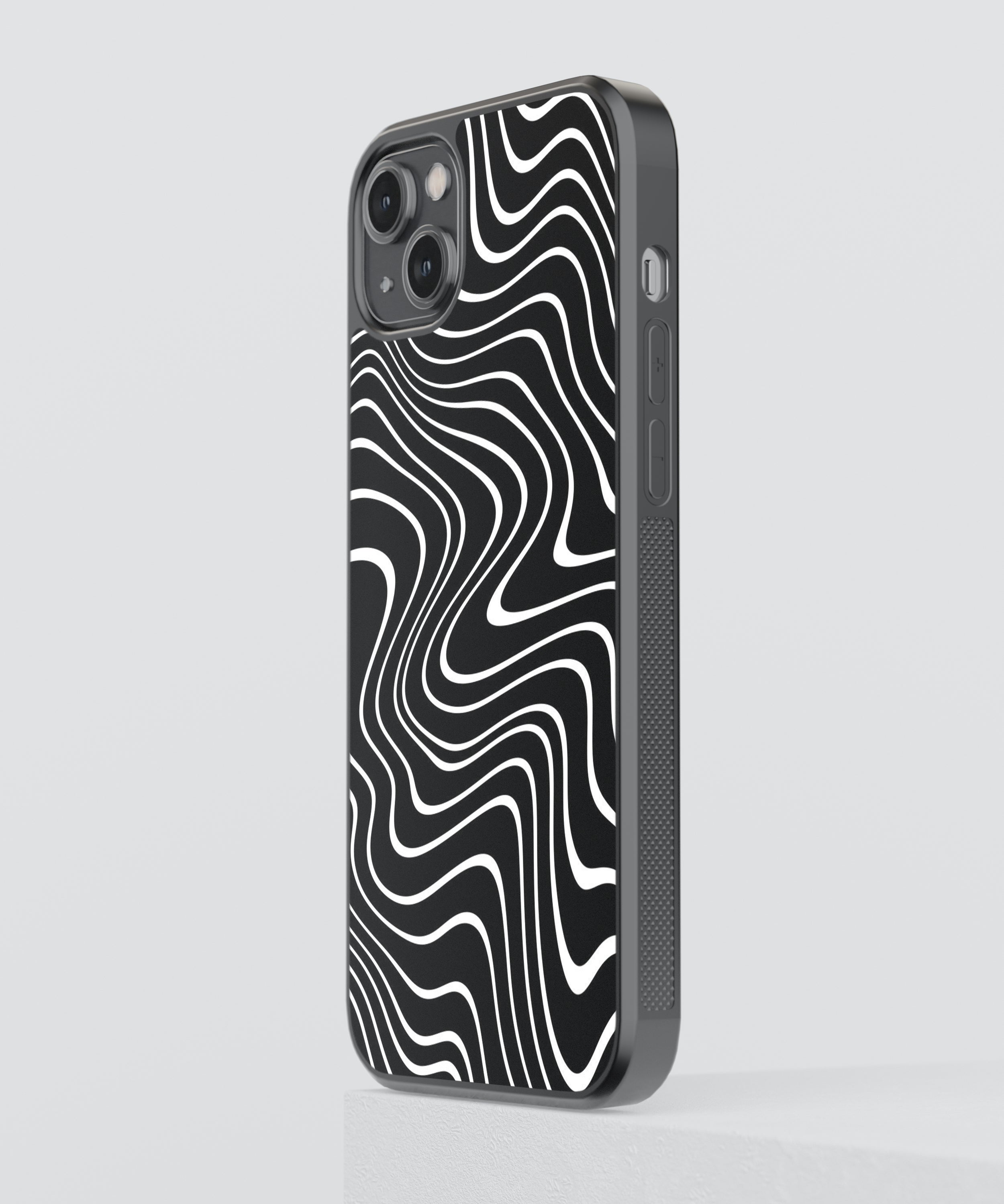 B&W Pattern Abstract Glass Phone Case Cover