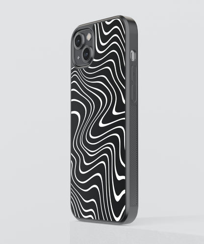 B&W Pattern Abstract Glass Phone Case Cover