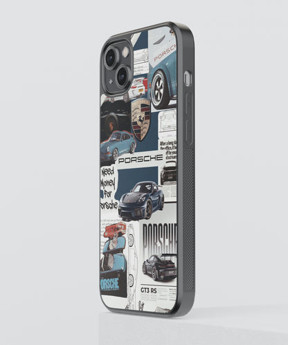 Porsche Aesthetic Pop Culture Glass Phone Case