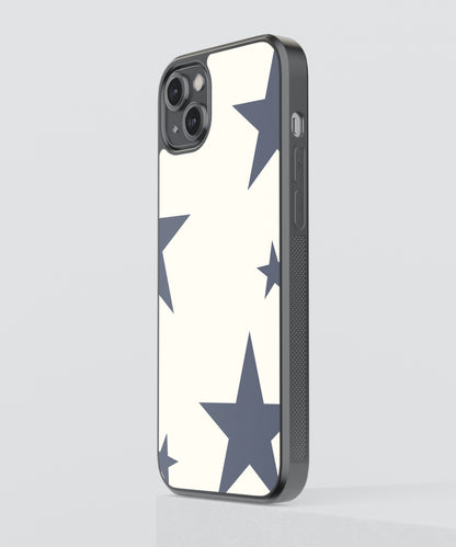 Stars Pattern Y2K Glass Phone Case Cover