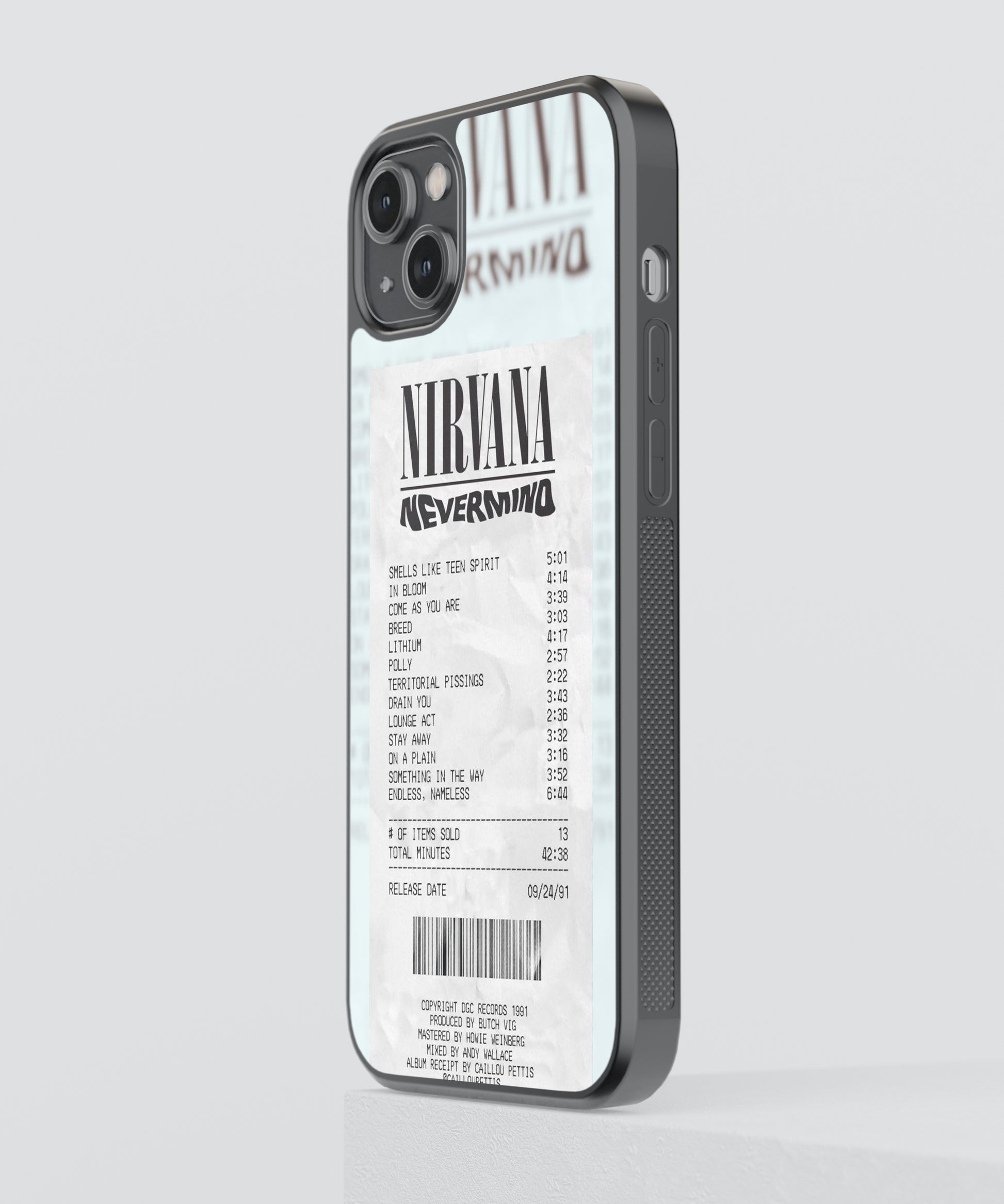 Nirvana Guest Check Spotify Glass Phone Case Cover Nirvana Guest Check Spotify Glass Phone Case Cover