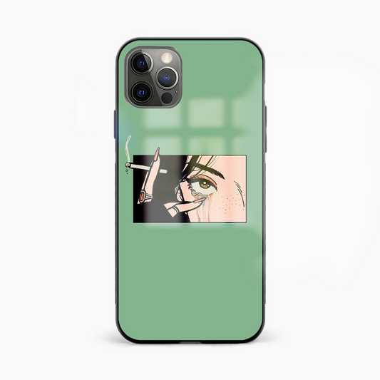 Smokey Eyes Anime Glass Phone Case Cover - Aesthetic Phone Covers - Culltique