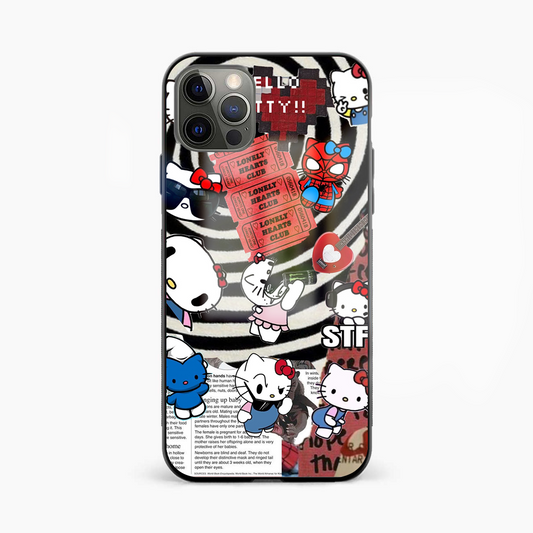 Hello Kitty Vibe Pop Culture Glass Phone Case Cover - Aesthetic Phone Covers - Culltique