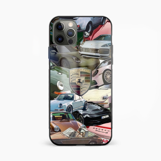 Porsche Vintage Glass Phone Case Cover - Aesthetic Phone Covers - Culltique