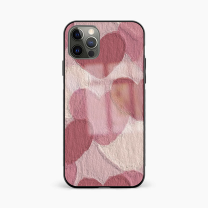 Hearts Aesthetic Glass Phone Case Cover - Aesthetic Phone Covers - Culltique