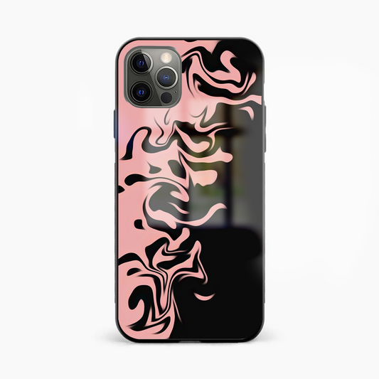 Black & Pink Abstract Glass Phone Case Cover - Aesthetic Phone Covers - Culltique