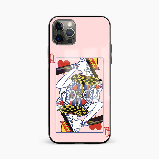 Queen of Hearts Y2K Glass Phone Case Cover - Aesthetic Phone Covers - Culltique