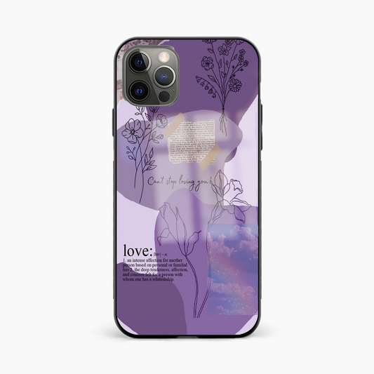 Purple Floral (For Her) Glass Phone Case Cover - Aesthetic Phone Covers - Culltique