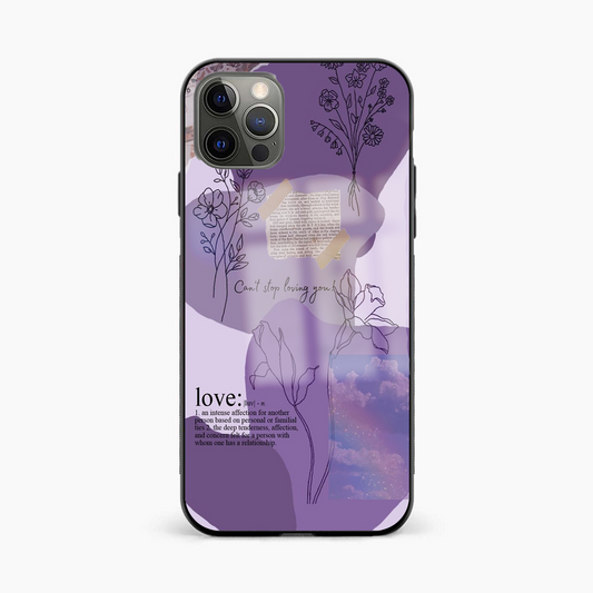 Purple Floral (For Her) Glass Phone Case Cover - Aesthetic Phone Cases - Culltique