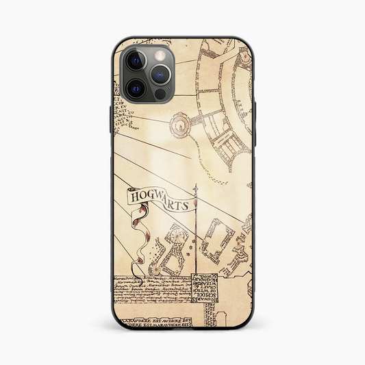 Harry Potter Map Pop Culture Glass Phone Case Cover - Aesthetic Phone Covers - Culltique