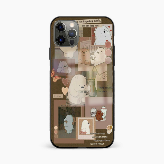 Cute Bear (For Her) Glass Phone Case - Aesthetic Phone Covers - Culltique