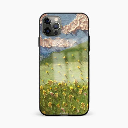 Grass Field Art Abstract Glass Phone Case Cover - Aesthetic Phone Covers - Culltique