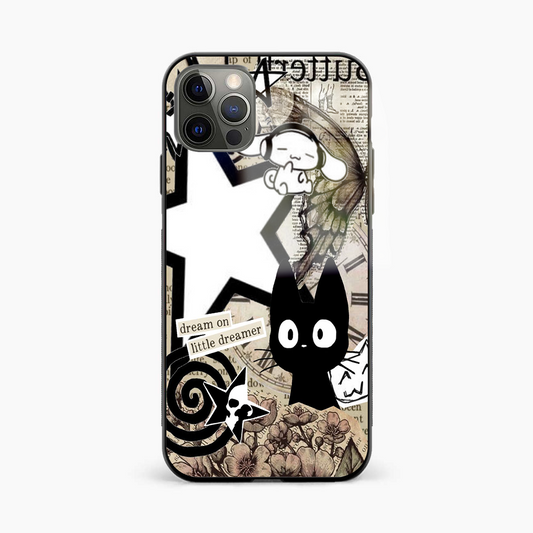 Kiki Cat Vintage Glass Phone Case Cover - Aesthetic Phone Covers - Culltique