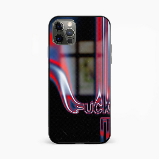 F It Distorted Abstract Glass Phone Case Cover - Aesthetic Phone Covers - Culltique