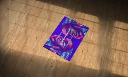 Trippy Y2K Aesthetic Metal Poster - Aesthetic Phone Cases - Culltique
