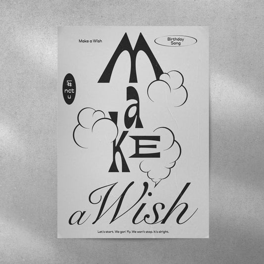 Make a Wish Abstract Aesthetic Metal Poster