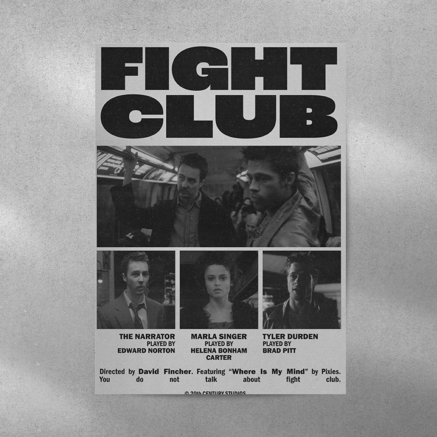 Fight Club Pop Culture Aesthetic Metal Poster - Aesthetic Phone Cases - Culltique