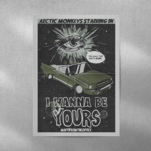 Arctic Monkeys Wanna be Yours Spotify Aesthetic Metal Poster