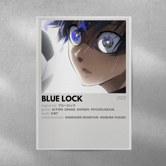 Bluelock Anime Aesthetic Metal Poster