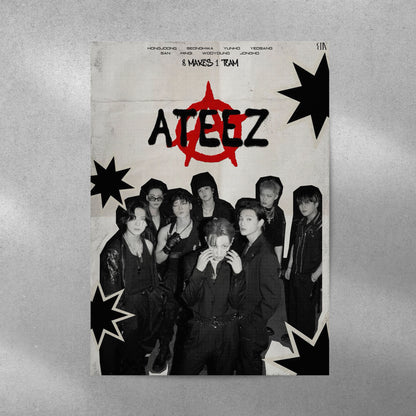 ATEEZ K-Pop Aesthetic Metal Poster - Aesthetic Phone Cases - Culltique