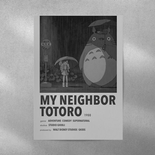 Totoro Anime Aesthetic Metal Poster