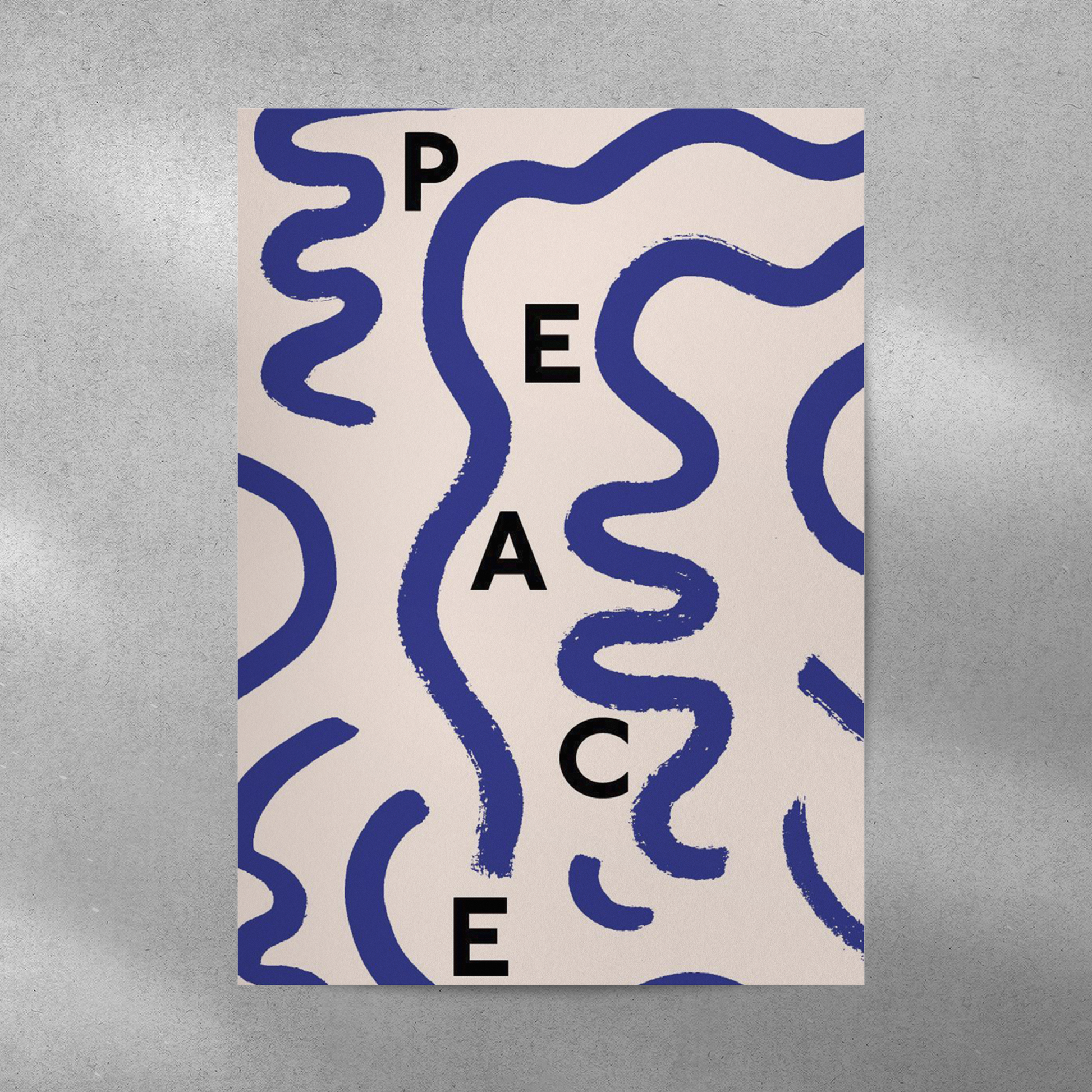 Peace Abstract Aesthetic Metal Poster - Aesthetic Phone Cases - Culltique
