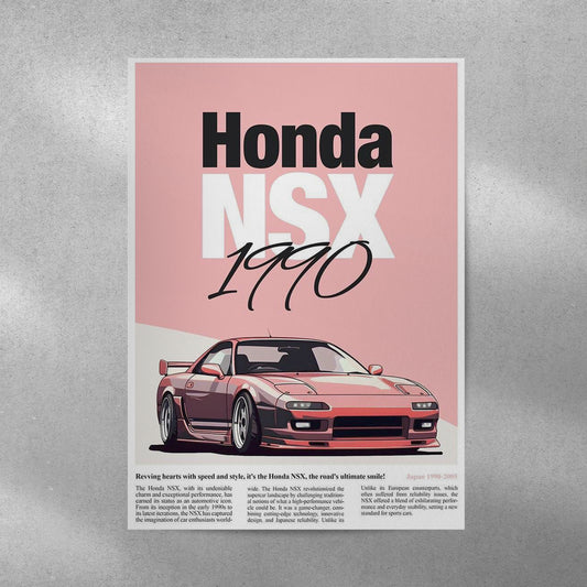 NSX 1990 Pop Culture Aesthetic Metal Poster - Aesthetic Phone Cases - Culltique