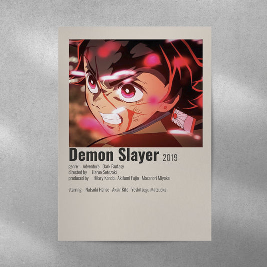 Demon Slayer Anime Aesthetic Metal Poster