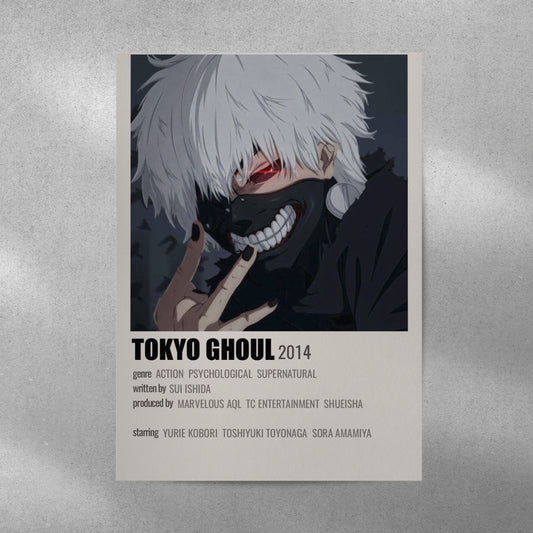 Tokyo Ghoul Anime Aesthetic Metal Poster