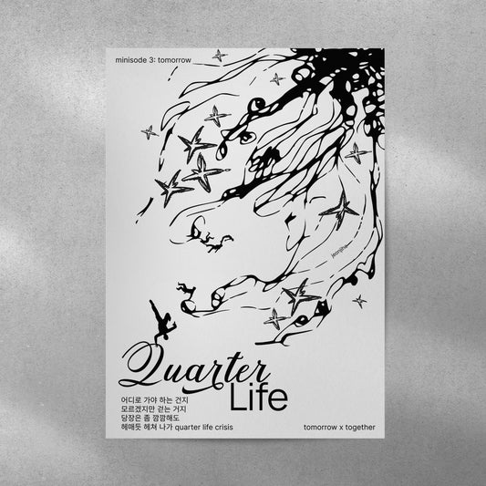 Quarter Life Y2K Aesthetic Metal Poster