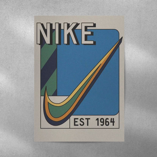 Nike 1964 Pop Culture Aesthetic Metal Poster