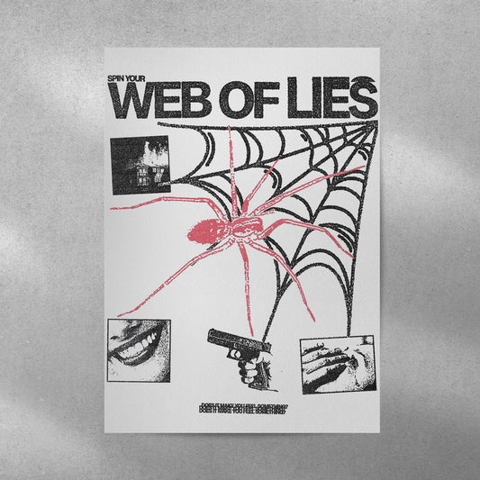 Web of Lies Spotify Aesthetic Metal Poster - Aesthetic Phone Cases - Culltique