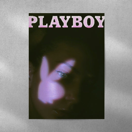 Playboy Pop Culture Aesthetic Metal Poster