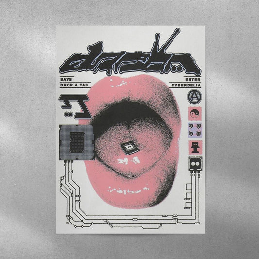 LSD Y2K Aesthetic Metal Poster
