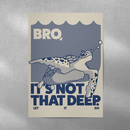 Not That Deep Abstract Aesthetic Metal Poster