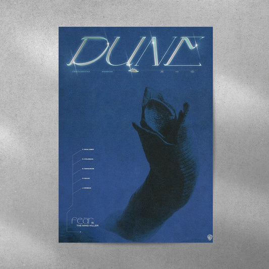 Dune Pop Culture Aesthetic Metal Poster