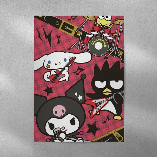 Hello Kitty Pop Culture Aesthetic Metal Poster