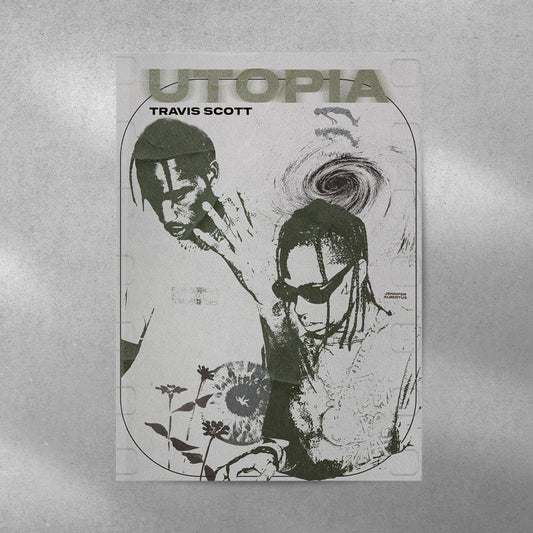 Travis Scott Y2K Utopia Spotify Aesthetic Metal Poster - Aesthetic Phone Cases - Culltique