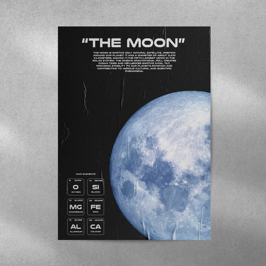 The Moon Pop Culture Aesthetic Metal Poster