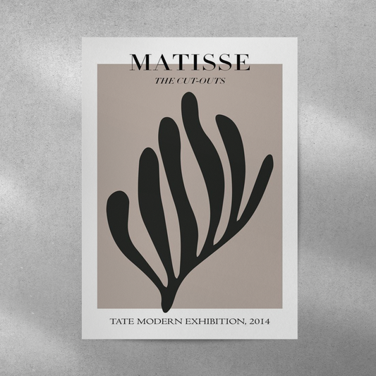 Matisse Green Abstract Aesthetic Metal Poster