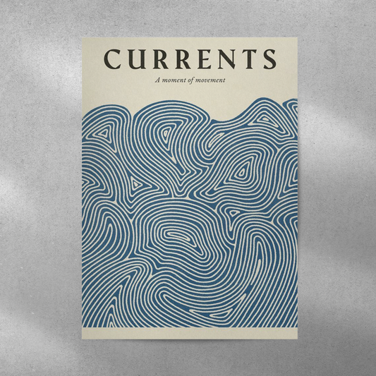 Currents Abstract Aesthetic Metal Poster