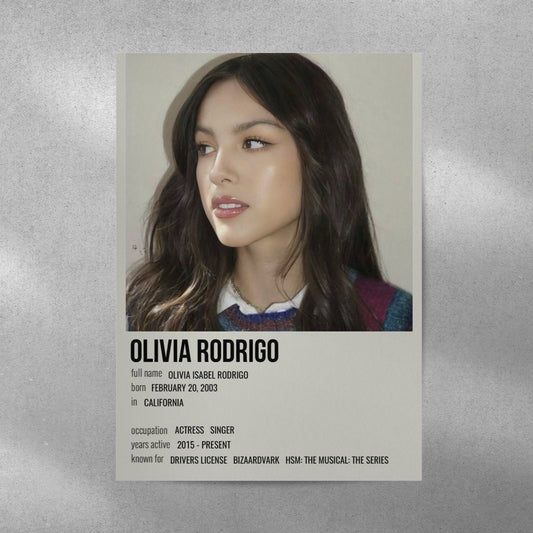 Olivia Rodrigo Spotify Aesthetic Metal Poster - Aesthetic Phone Cases - Culltique