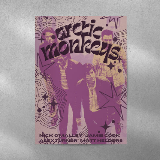 Arctic Monkeys Pink Spotify Aesthetic Metal Poster - Aesthetic Phone Cases - Culltique