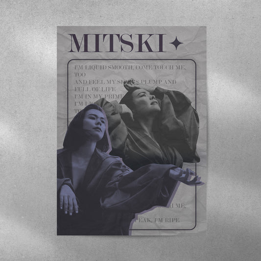 Mitski Monochrome Spotify Aesthetic Metal Poster - Aesthetic Phone Cases - Culltique